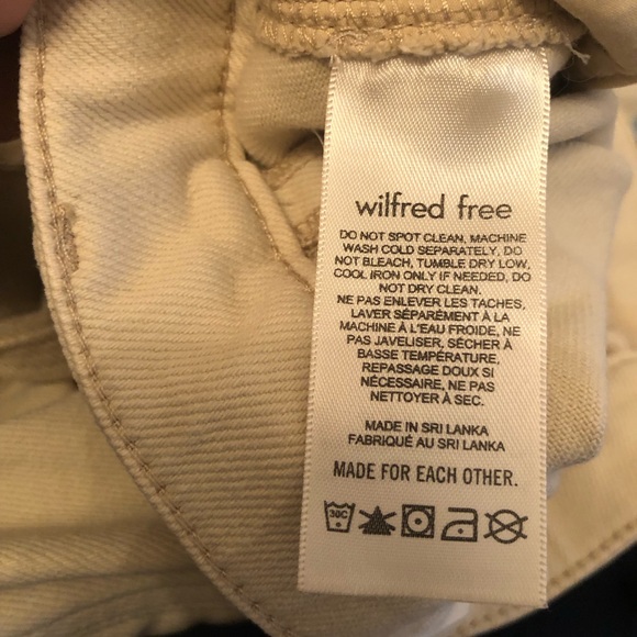 ARITZIA WILFRED FREE Cream MODERN CARGO High Rise Utility Slim Leg Pants 00 - Picture 5 of 8